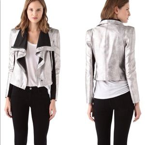 BCBG Maxazria Faux leather moto jacket